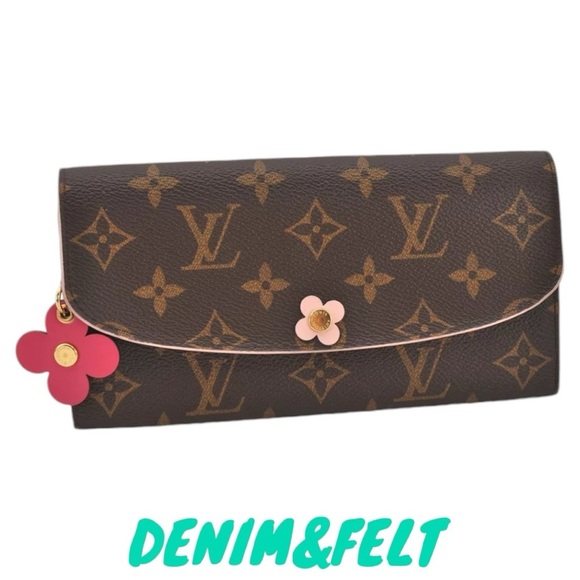 🩷LOUIS VUITTON Fuchsia Monogram Bloom Flower Emilie Long Wallet | PRELOVED EUC! - Picture 1 of 16